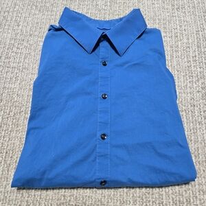 Egara Dress Shirt Size Neck 17.5 / 34-35 Slim Fit Long Sleeve Button Down